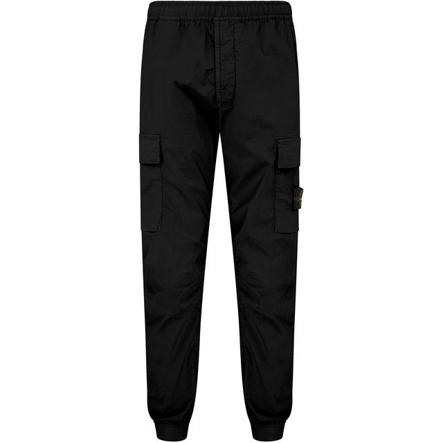 STONE ISLAND LIGHTWEIGHT COTTON STRETCH CARGO ‘NERO’