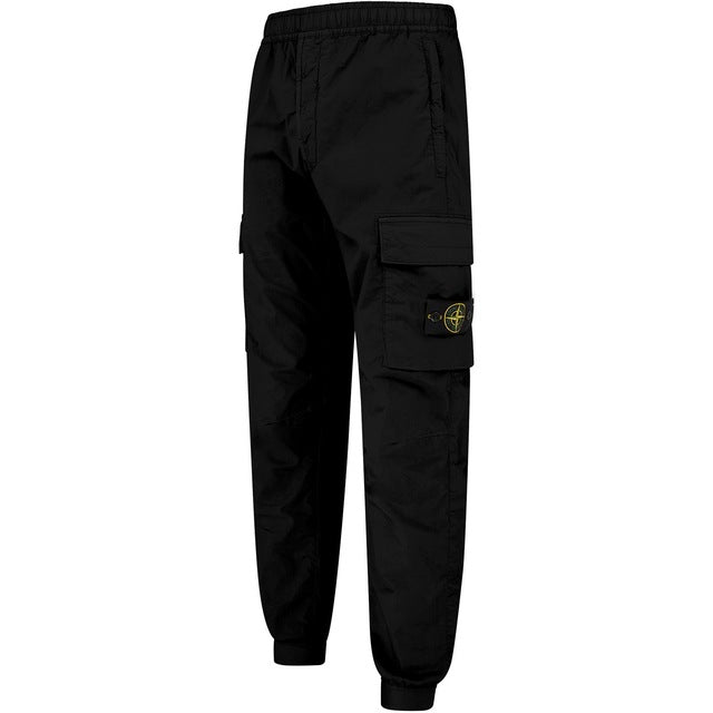 STONE ISLAND LIGHTWEIGHT COTTON STRETCH CARGO ‘NERO’