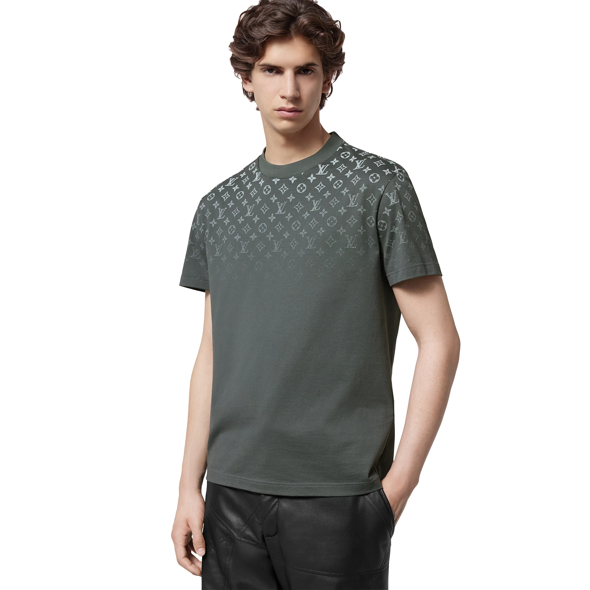 LOUIS VUITTON MONOGRAM REVERSE GRADIENT T-SHIRT 'GREY'