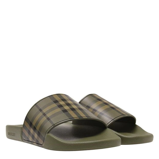 BURBERRY FURLEY SLIDERS 'MIL GREEN'