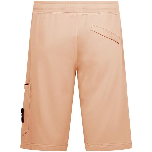 STONE ISLAND COTTON FLEECE SHORTS 'ROSA'