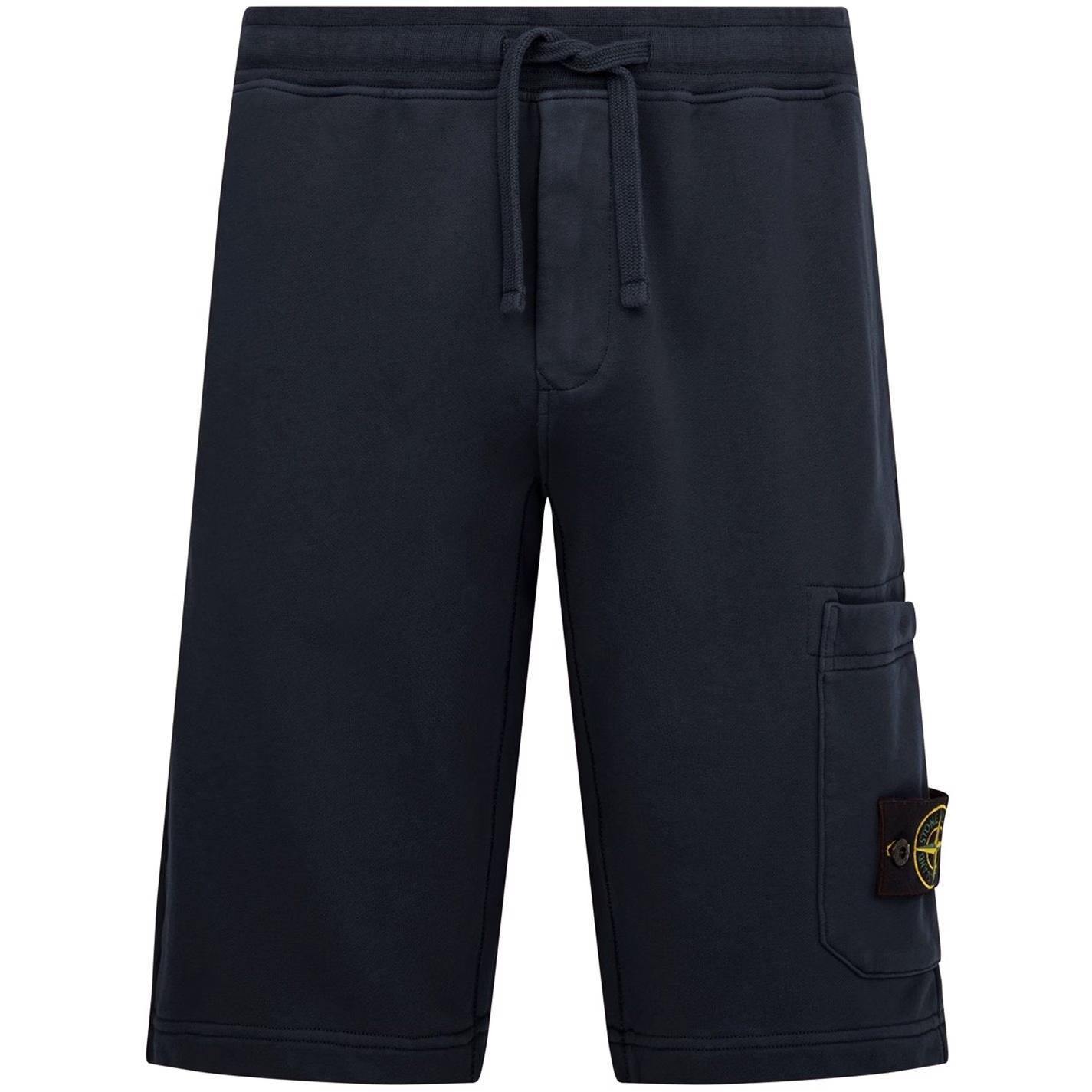 STONE ISLAND COTTON FLEECE SHORTS 'NAVY'