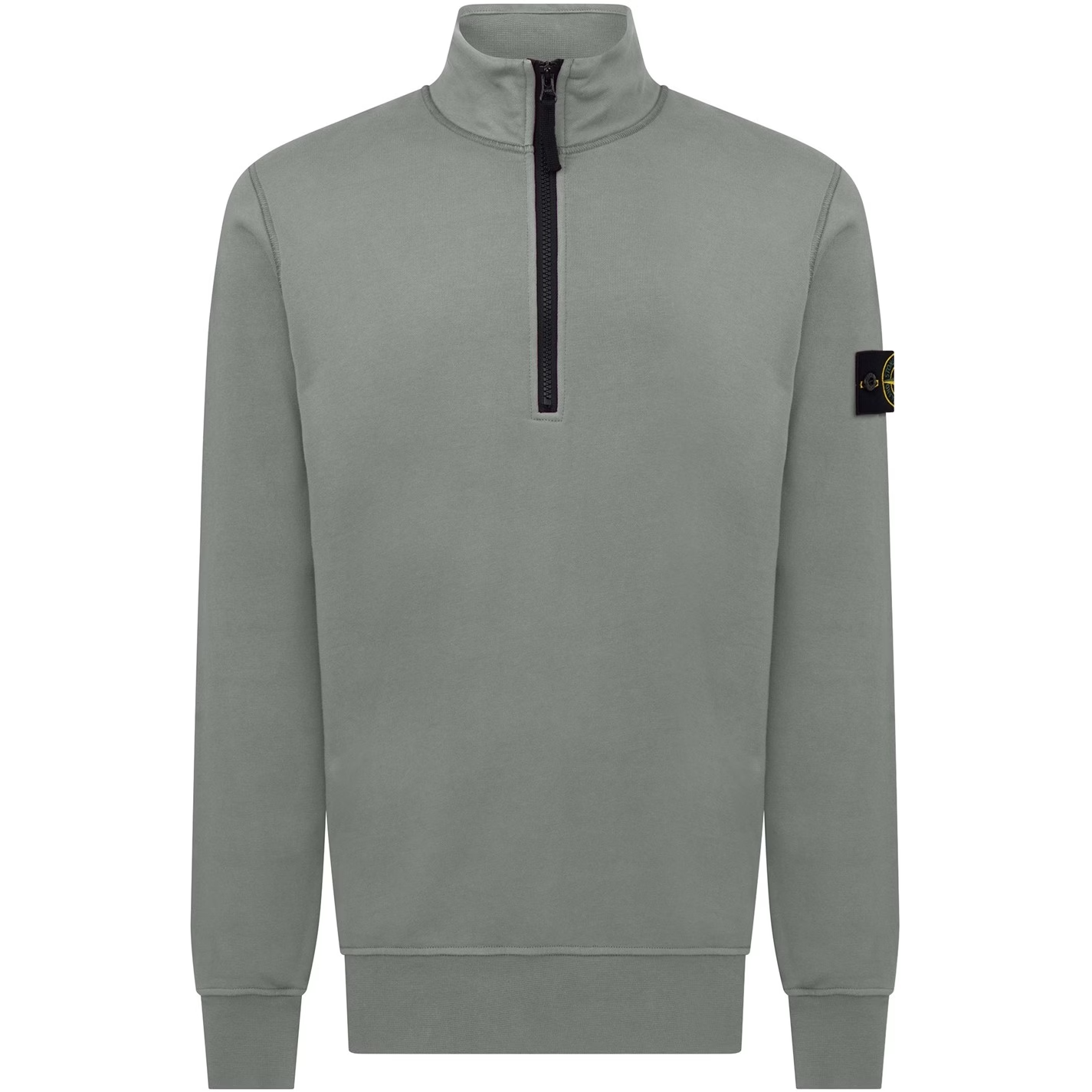 STONE ISLAND COTTON FLEECE QUARTER ZIP SWEATSHIRT LW 'POLVERE'