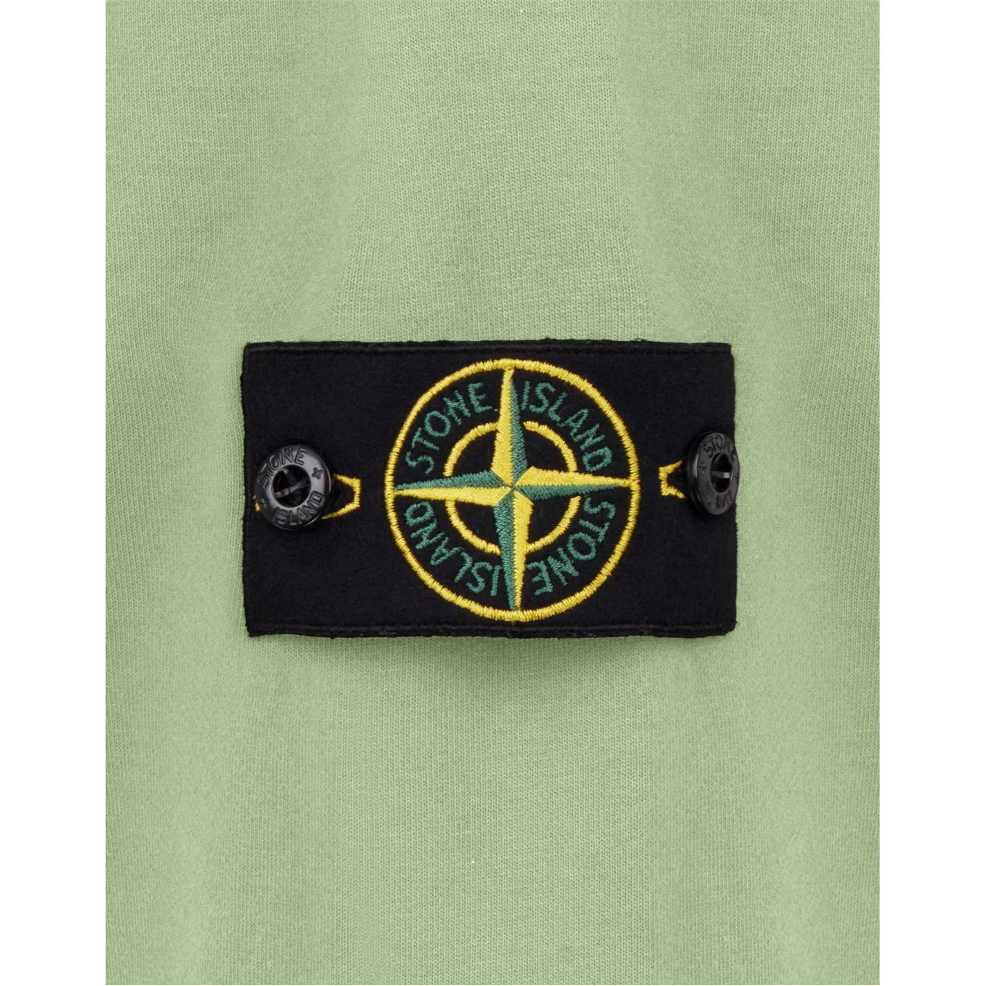 STONE ISLAND COTTON FLEECE QUARTER ZIP SWEATSHIRT LW 'V CHIARO'