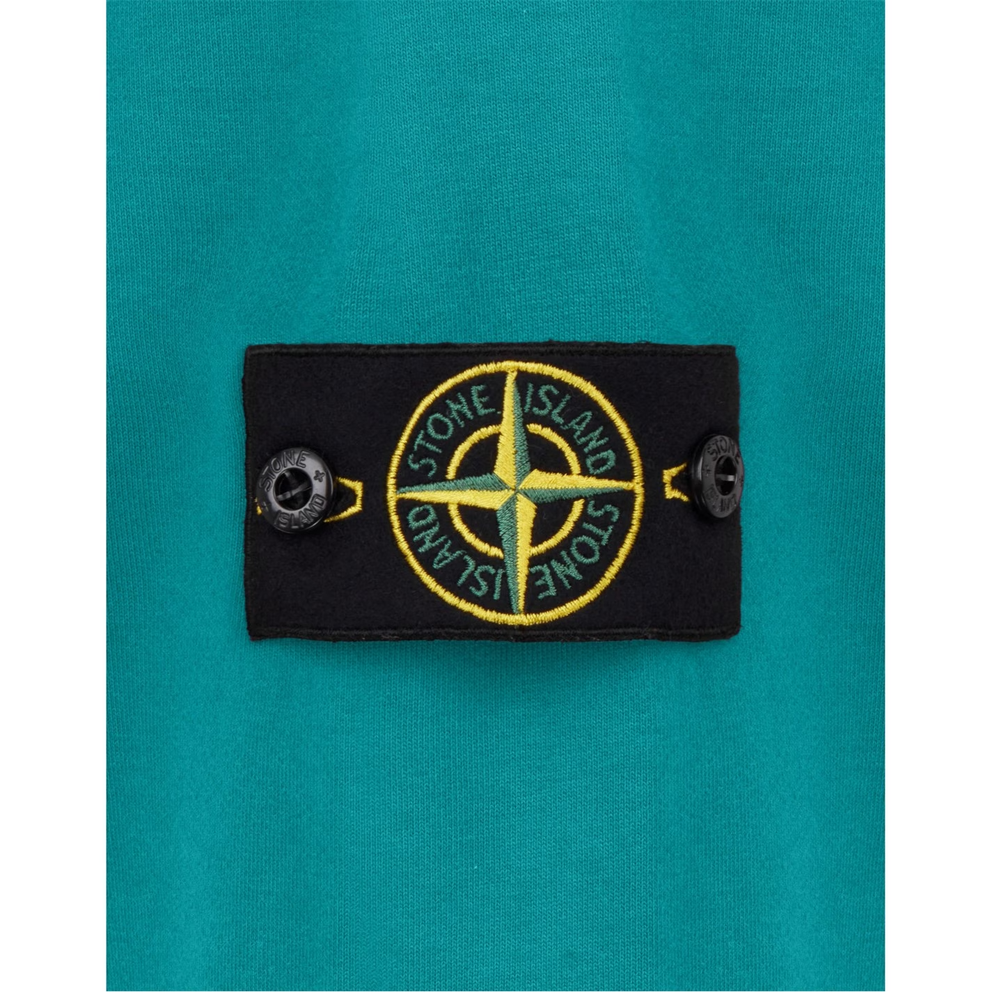 STONE ISLAND COTTON FLEECE QUARTER ZIP SWEATSHIRT LW 'TURCHESE'