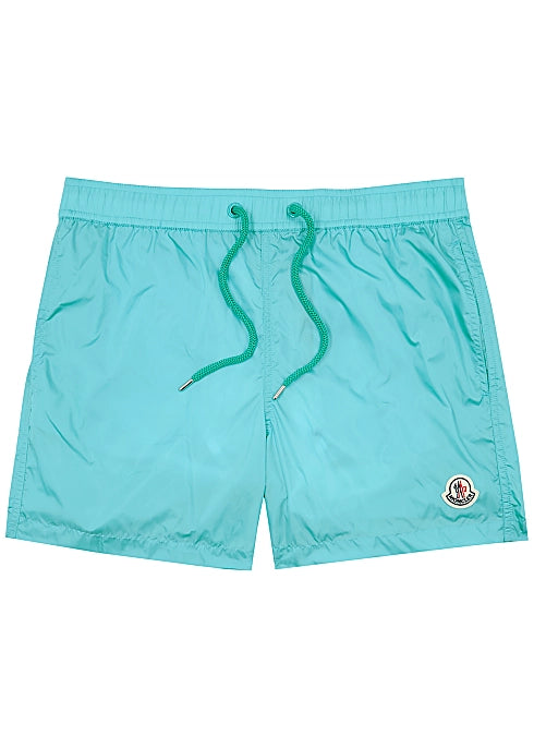 MONCLER T SHELL SWIM SHORTS ‘CYAN’