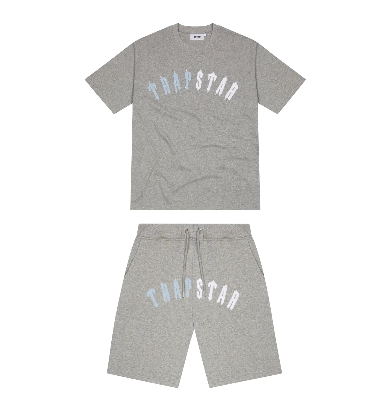 TRAPSTAR ARCH T-SHIRT & SHORT SET 'GREY ICE'