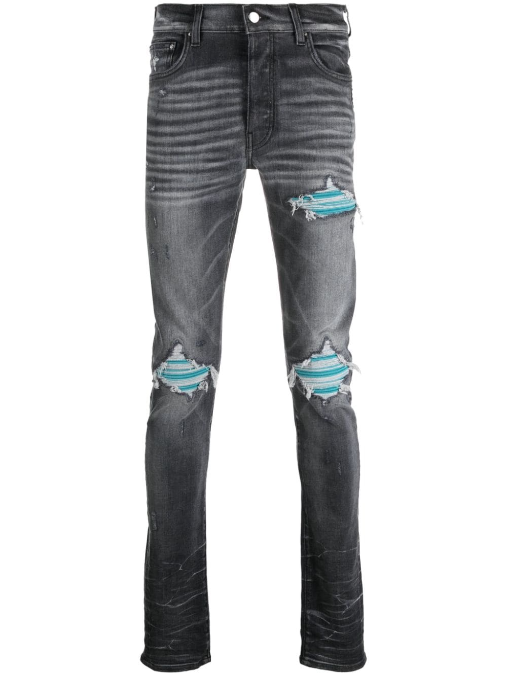 AMIRI MX1 JEANS 'DARK GREY & TEAL'