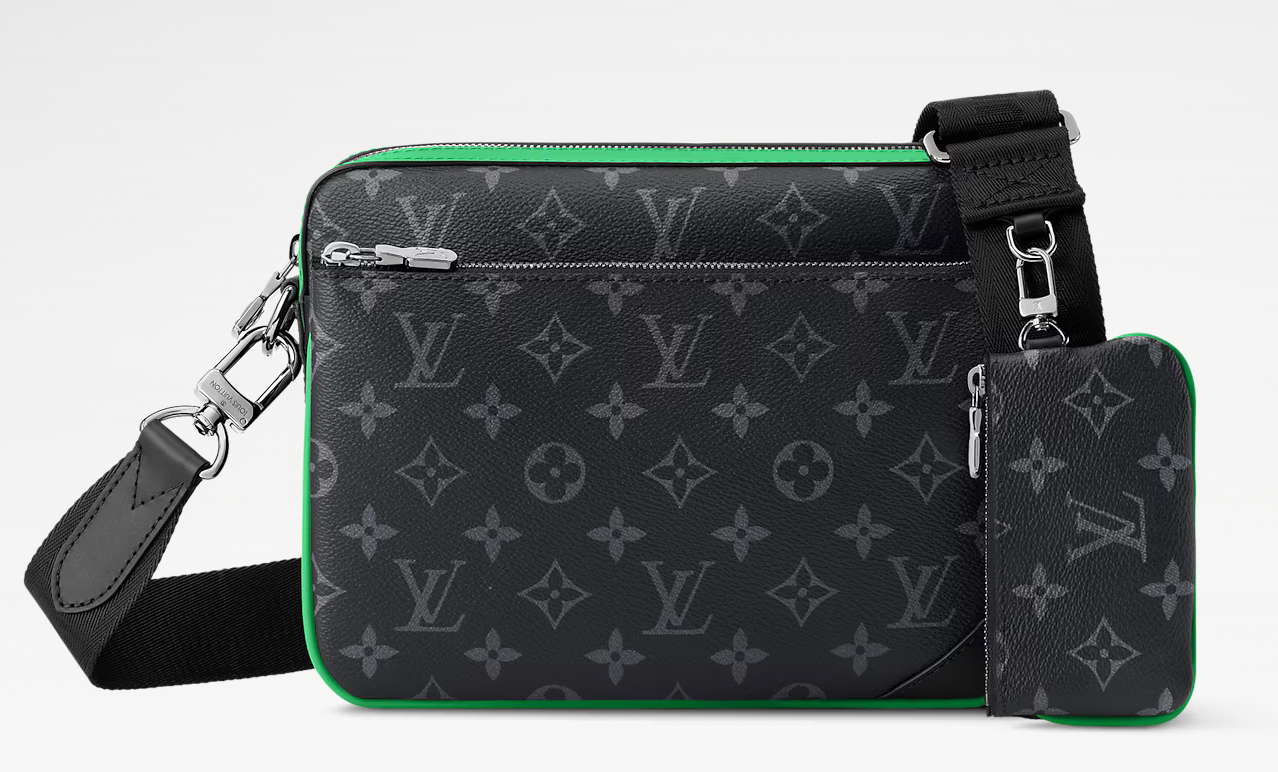 Louis Vuitton Trio Messenger Bag || Monogram eclipse green