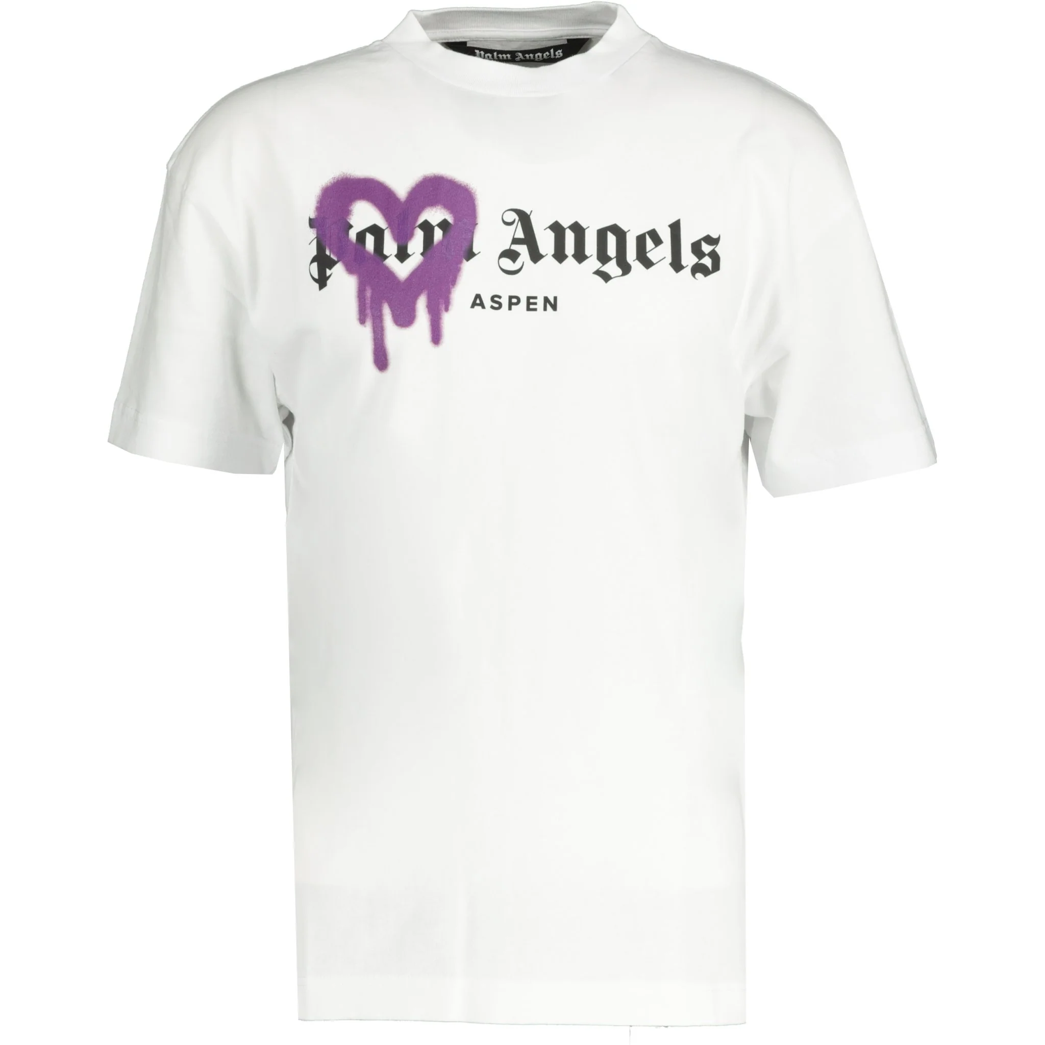 PALM ANGELS ASPEN HEART SPARY LOGO T-SHIRT 'WHITE'