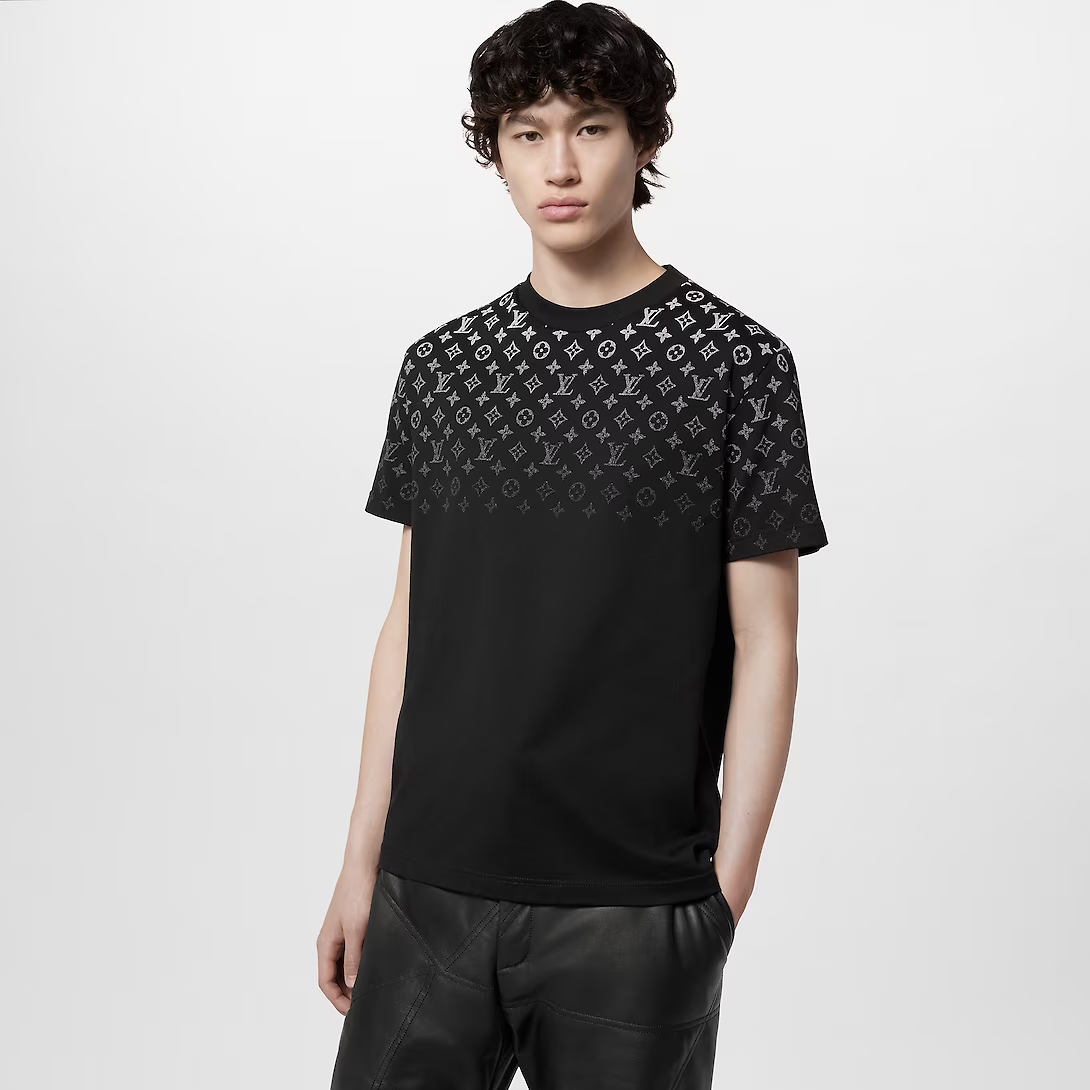 LOUIS VUITTON MONOGRAM REVERSE GRADIENT T-SHIRT 'BLACK'