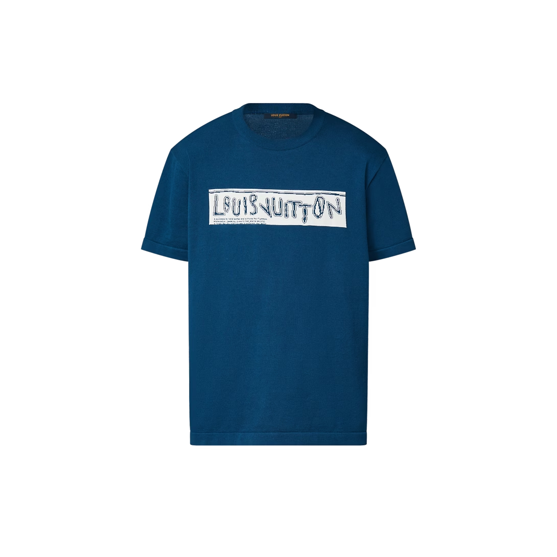 LOUIS VUITTON SHORT SLEEVED CREWNECK T-SHIRT 'NAVY'