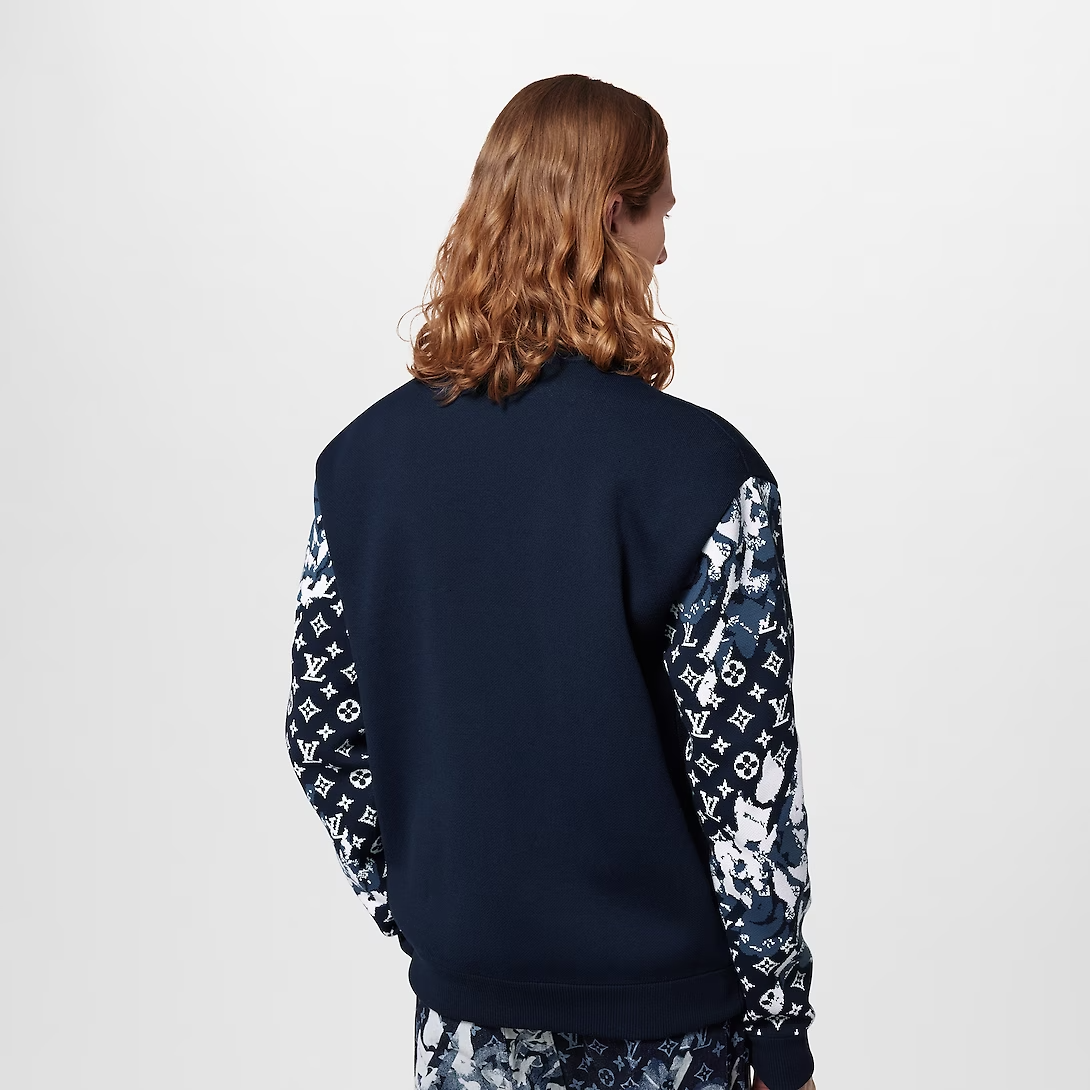 LOUIS VUITTON MONOGRAM FLOWER MOTIF CARDIGAN 'NAVY'