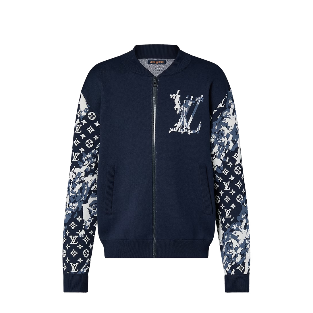 LOUIS VUITTON MONOGRAM FLOWER MOTIF CARDIGAN 'NAVY'