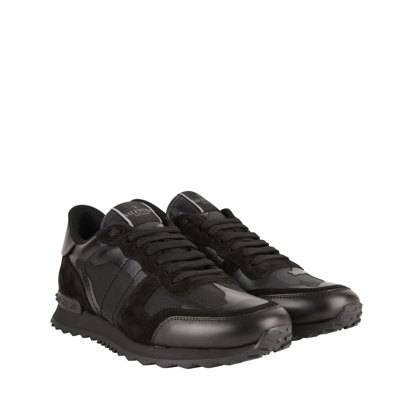 VALENTINO ROCKRUNNER 'BLACK CAMO LEATHER'