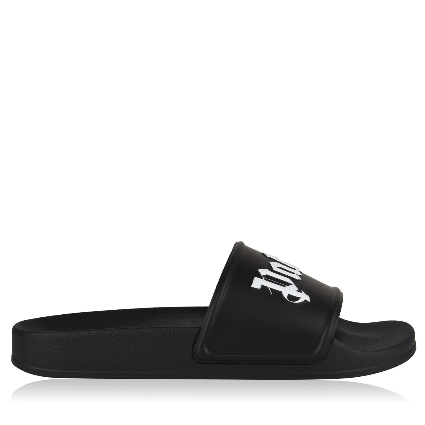 PALM ANGELS LOGO POOL SLIDERS 'BLACK'