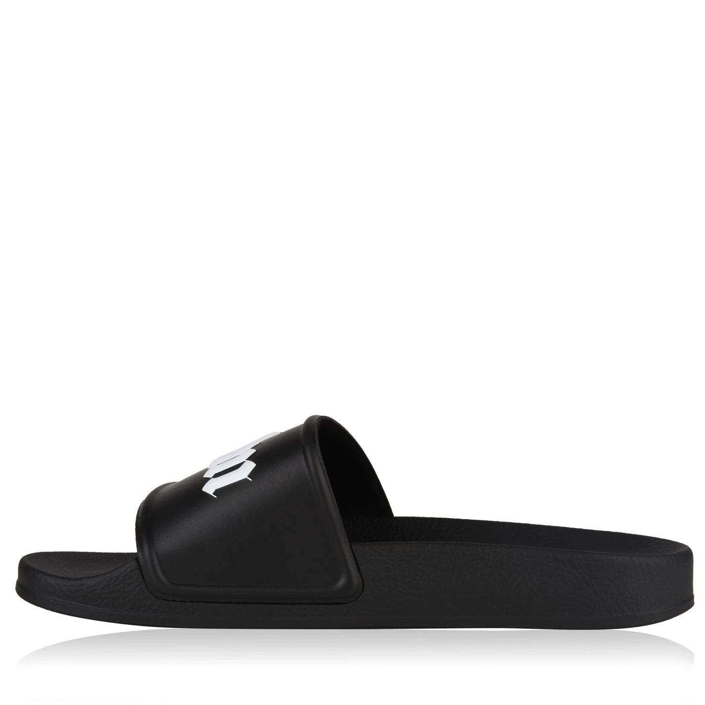 PALM ANGELS LOGO POOL SLIDERS 'BLACK'