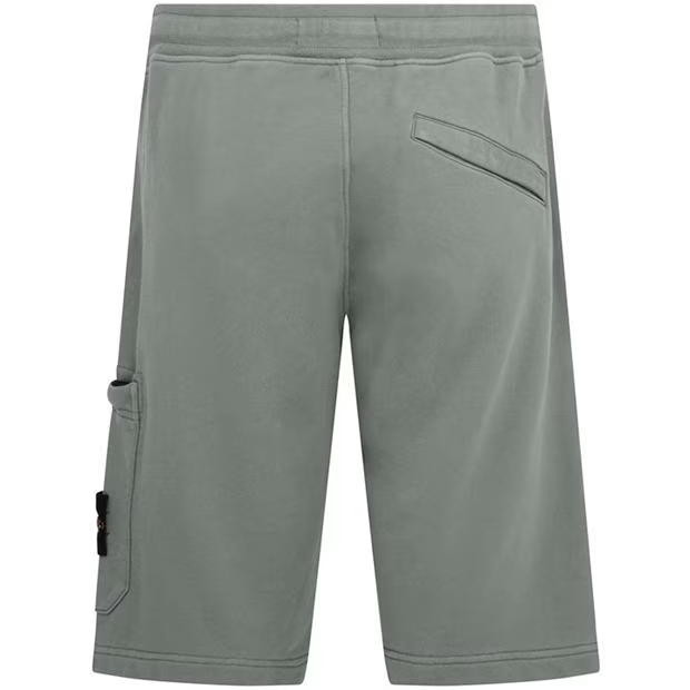 STONE ISLAND COTTON FLEECE SHORTS 'POLVERE'
