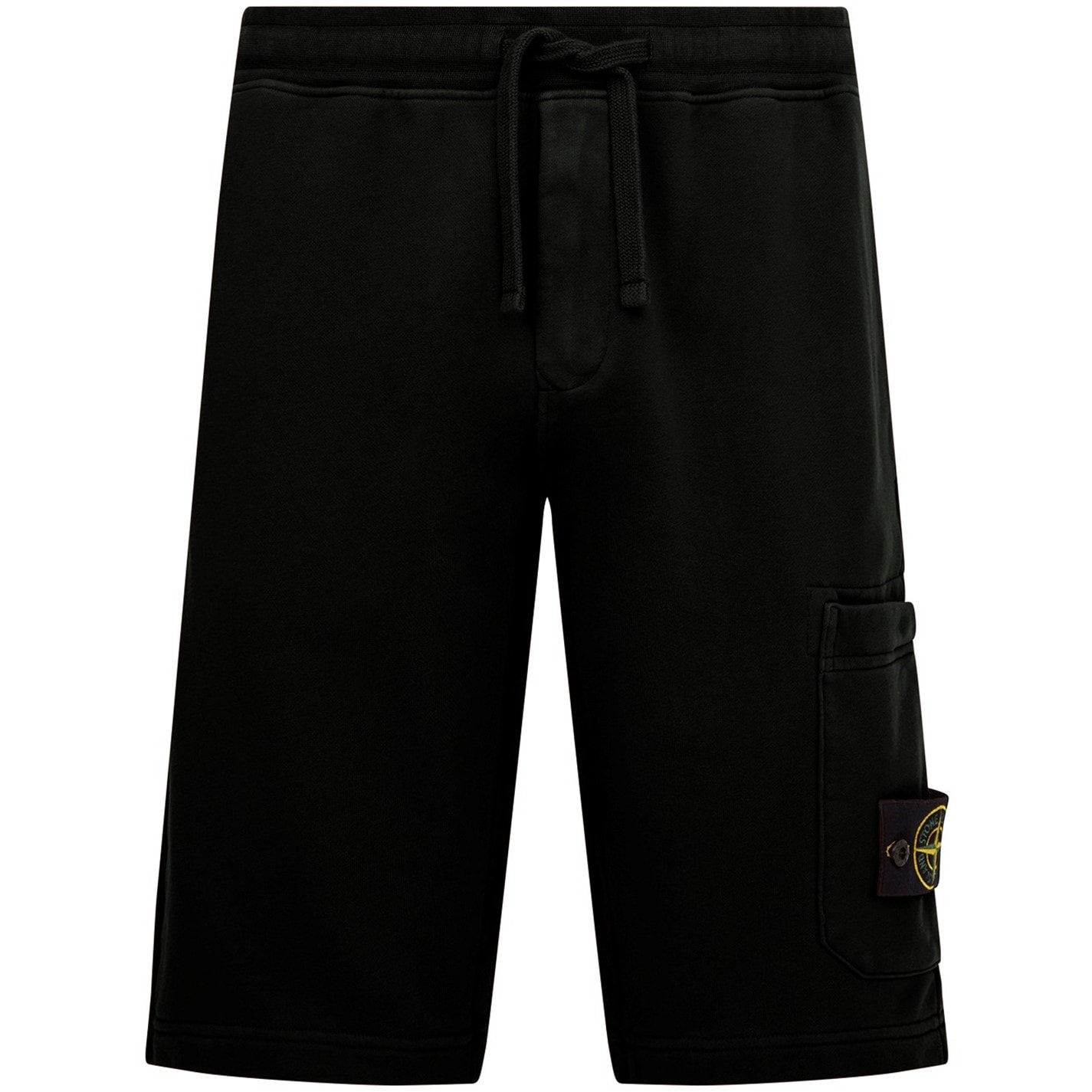 STONE ISLAND COTTON FLEECE SHORTS 'NERO'