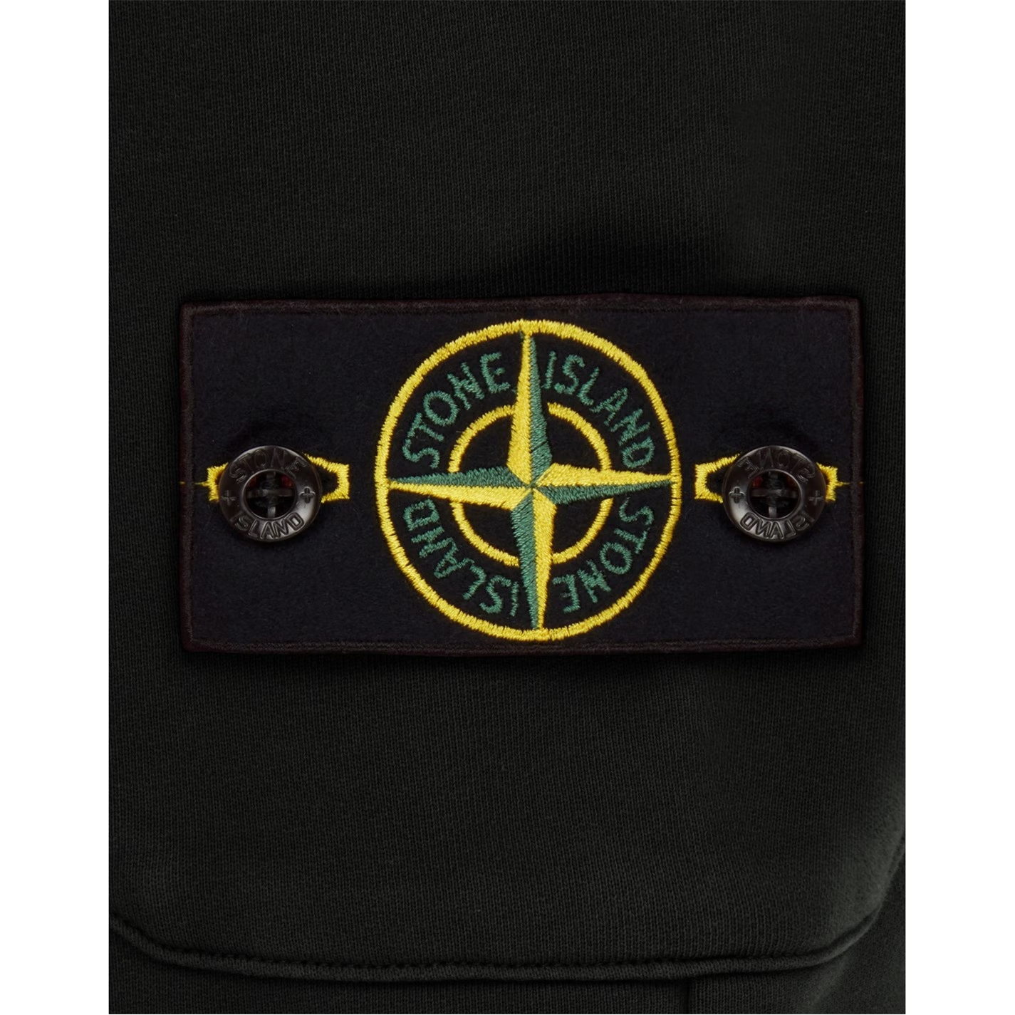 STONE ISLAND COTTON FLEECE SHORTS 'NERO'