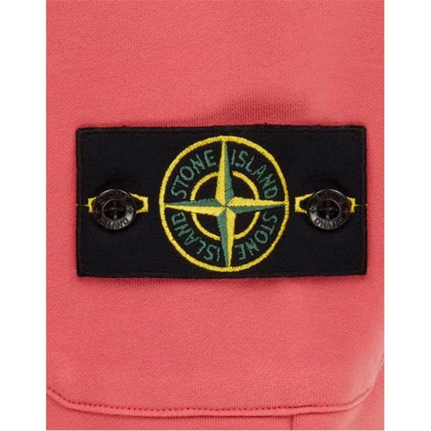 STONE ISLAND COTTON FLEECE SHORTS 'CICLAMINO'