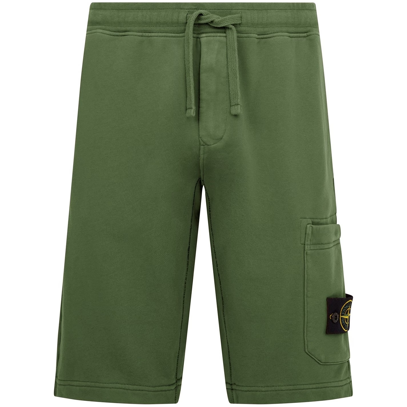 STONE ISLAND COTTON FLEECE SHORTS 'SALVIA'