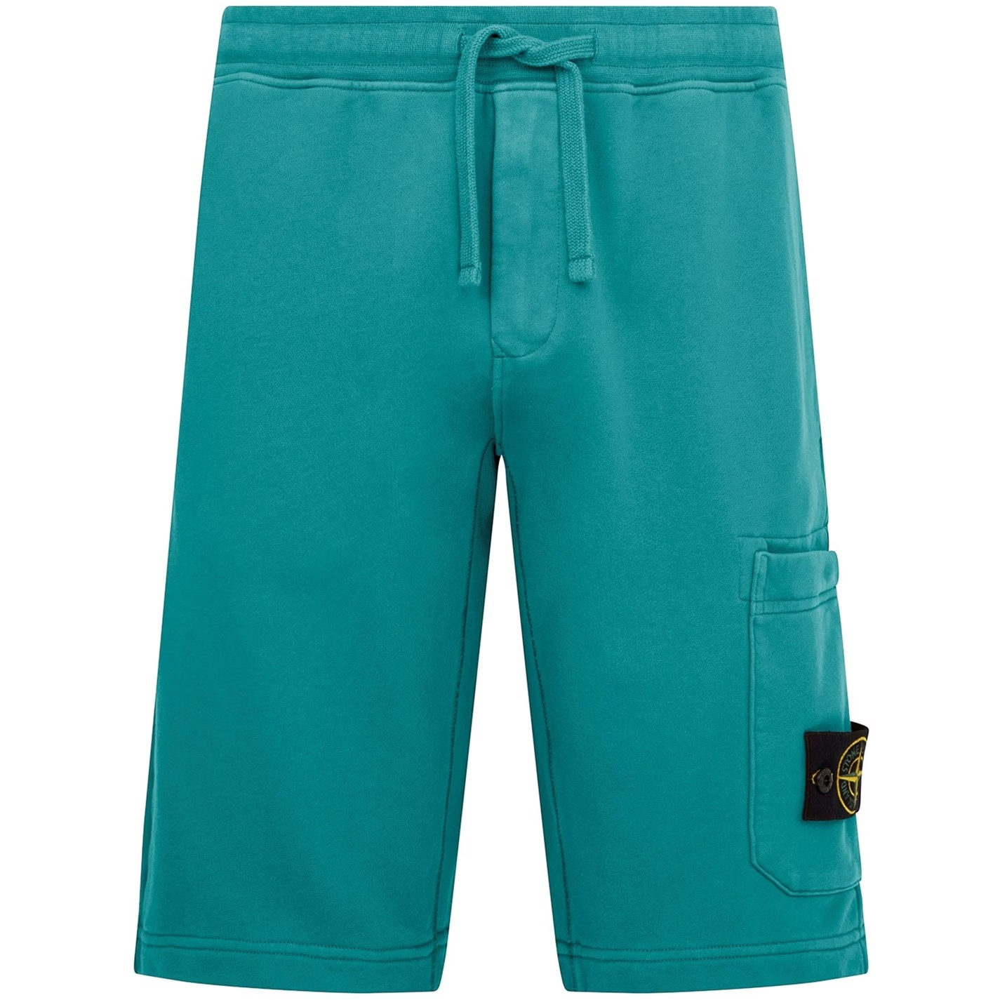 STONE ISLAND COTTON FLEECE SHORTS 'TURCHESE'