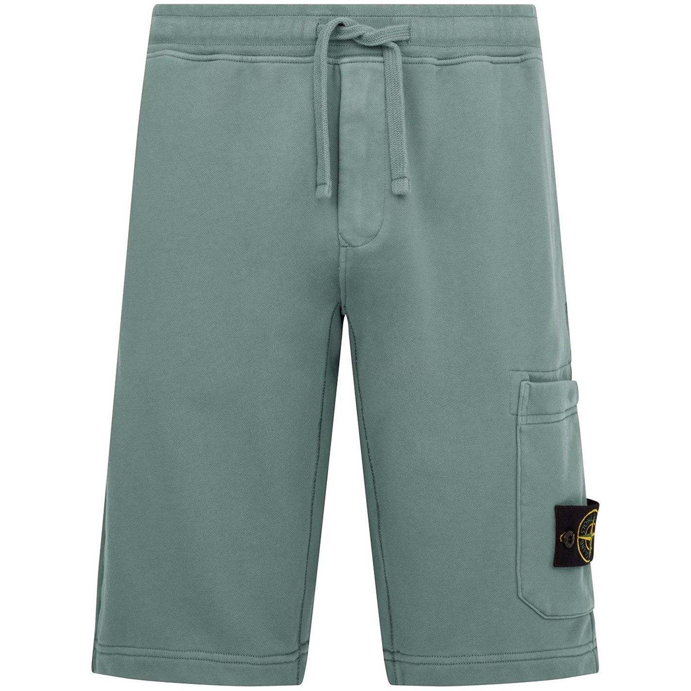 STONE ISLAND COTTON FLEECE SHORTS 'CIELO'