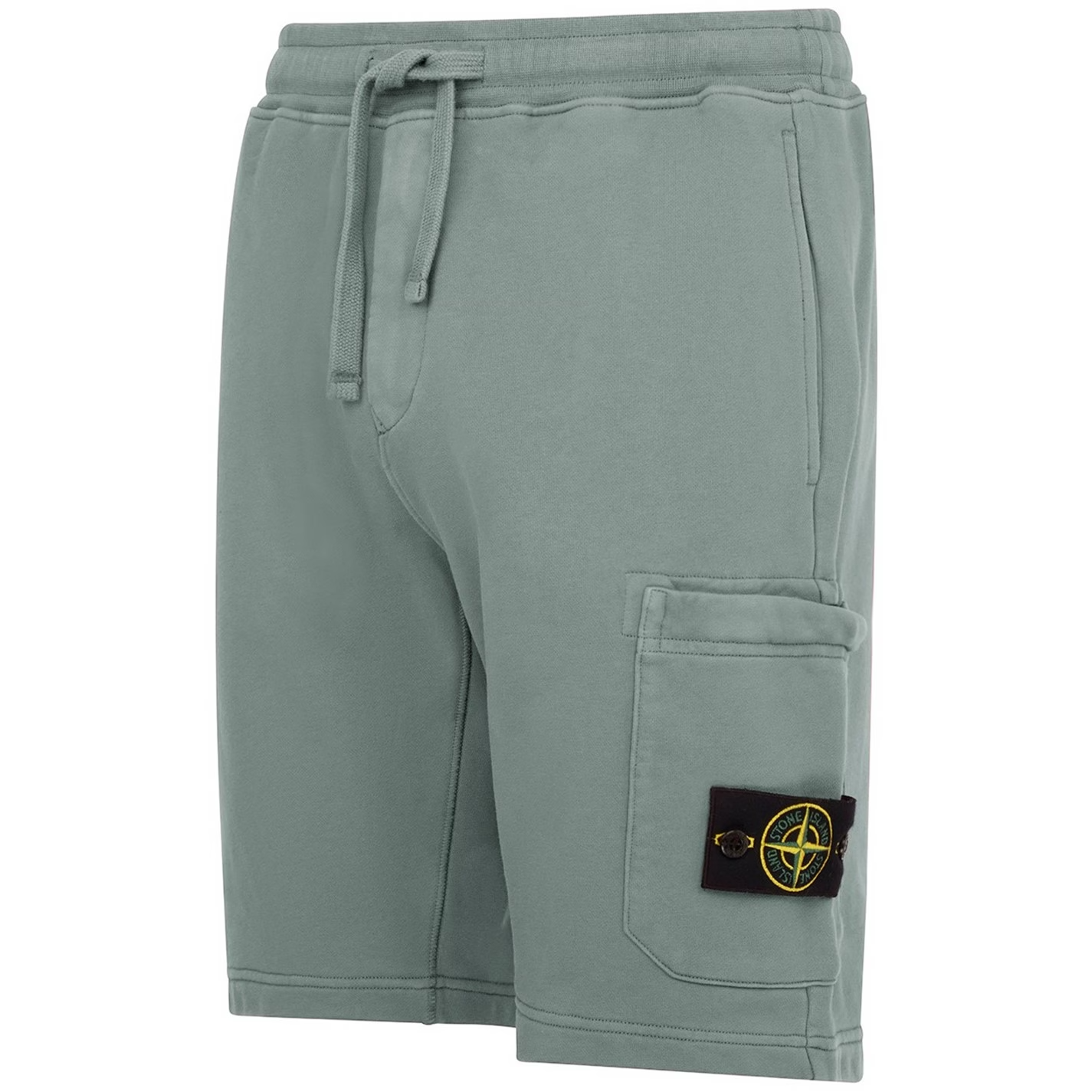 STONE ISLAND COTTON FLEECE SHORTS 'CIELO'