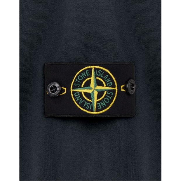 STONE ISLAND COTTON FLEECE QUARTER ZIP SWEATSHIRT LW 'NAVY'