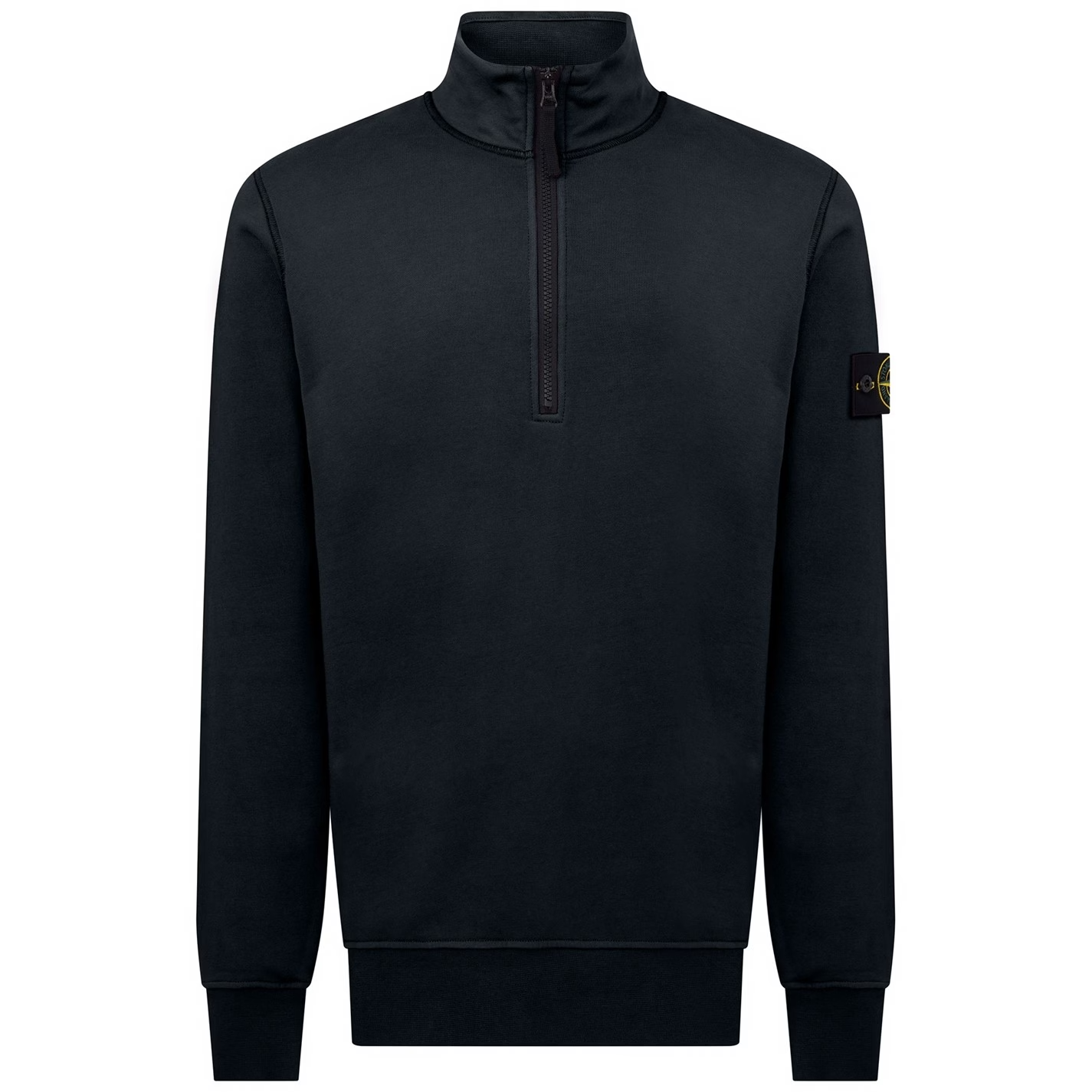 STONE ISLAND COTTON FLEECE QUARTER ZIP SWEATSHIRT LW 'NAVY'