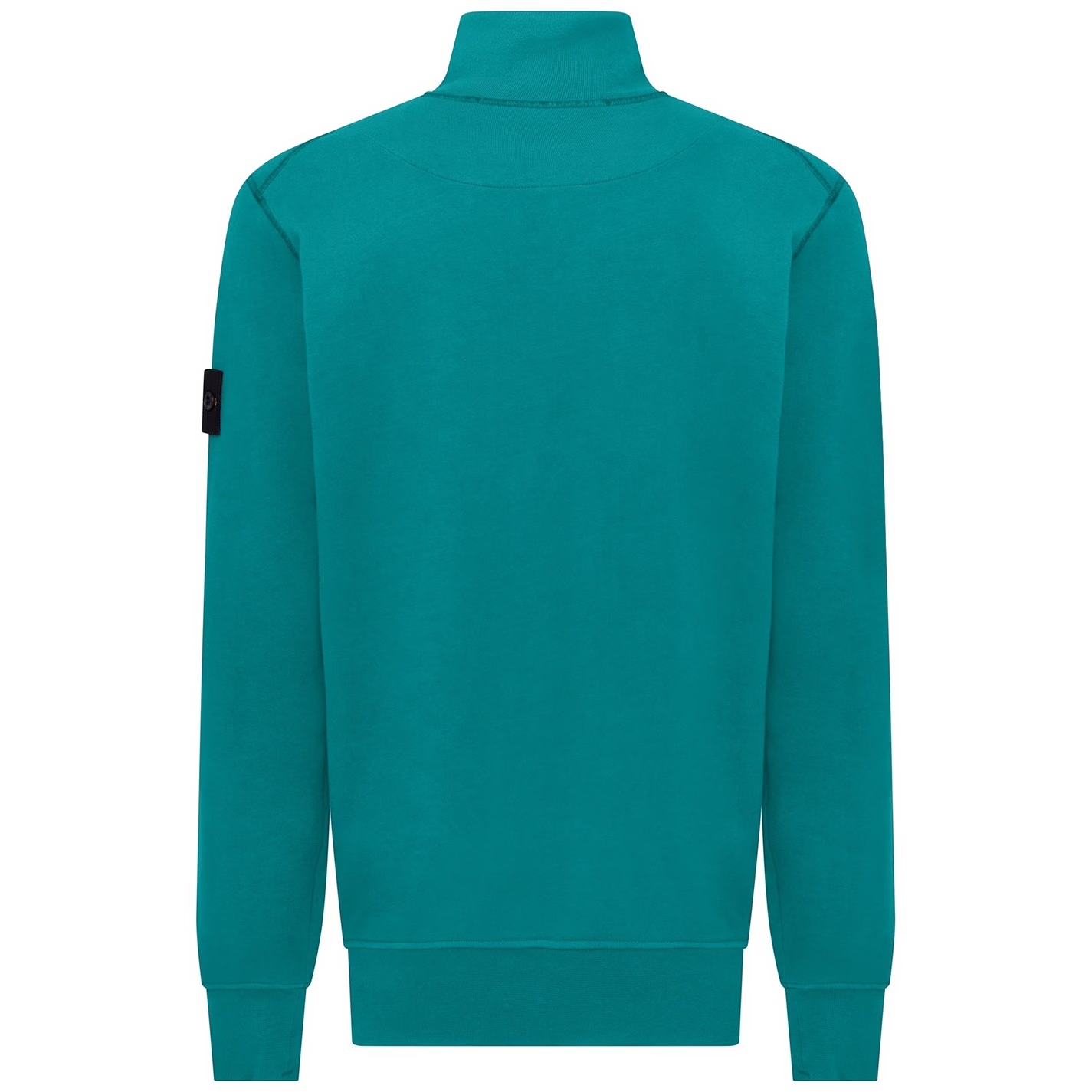 STONE ISLAND COTTON FLEECE QUARTER ZIP SWEATSHIRT LW 'TURCHESE'