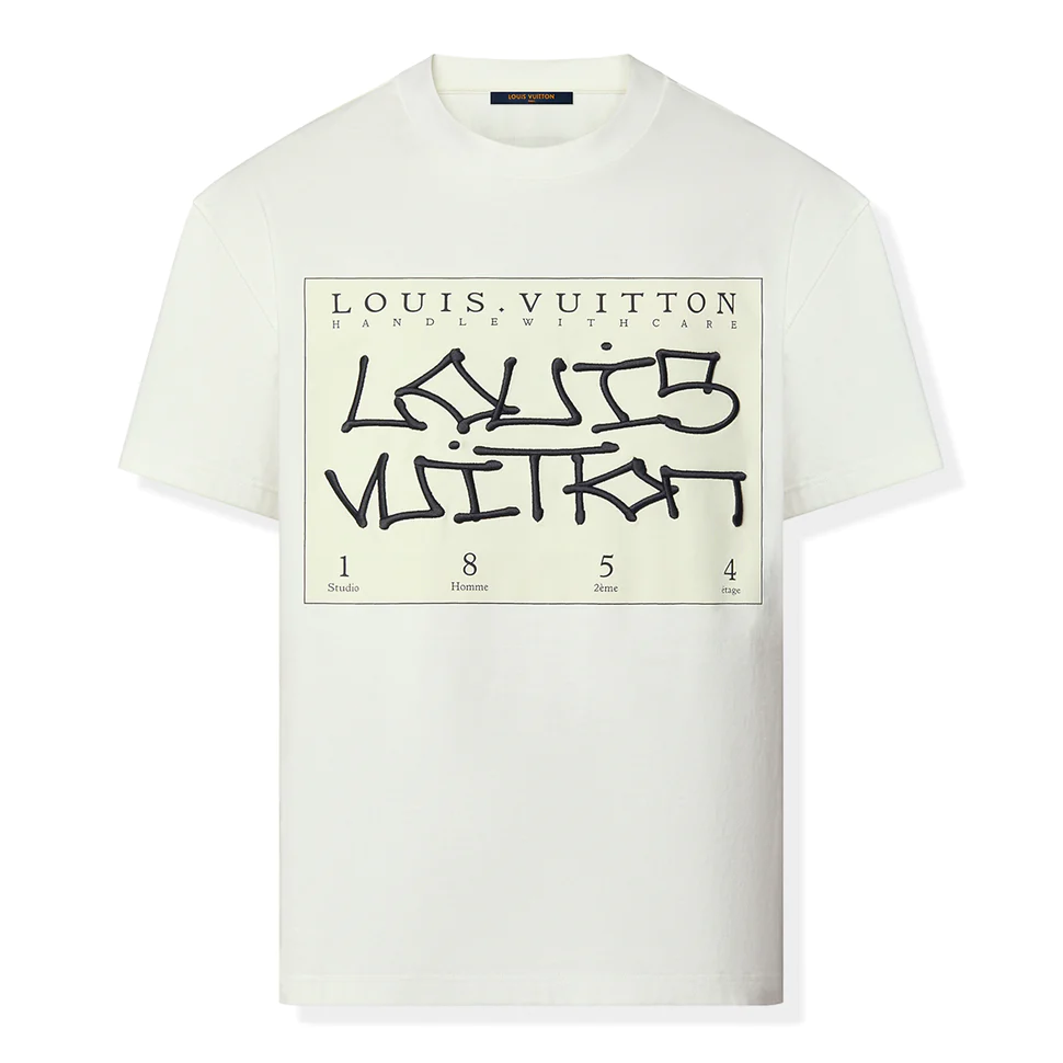 LOUIS VUITTON SIGNATURE PRINT OPTIC T SHIRT 'WHITE'