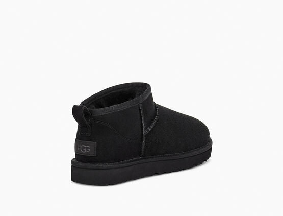 UGG CLASSIC ULTRA MINI SUEDE BOOTS 'BLACK' (W)