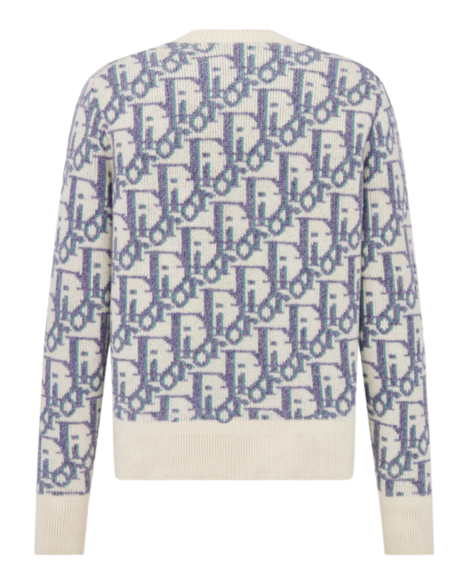 DIOR OBLIQUE SWEATER  'WHITE, MAUVE & SEA GREEN'