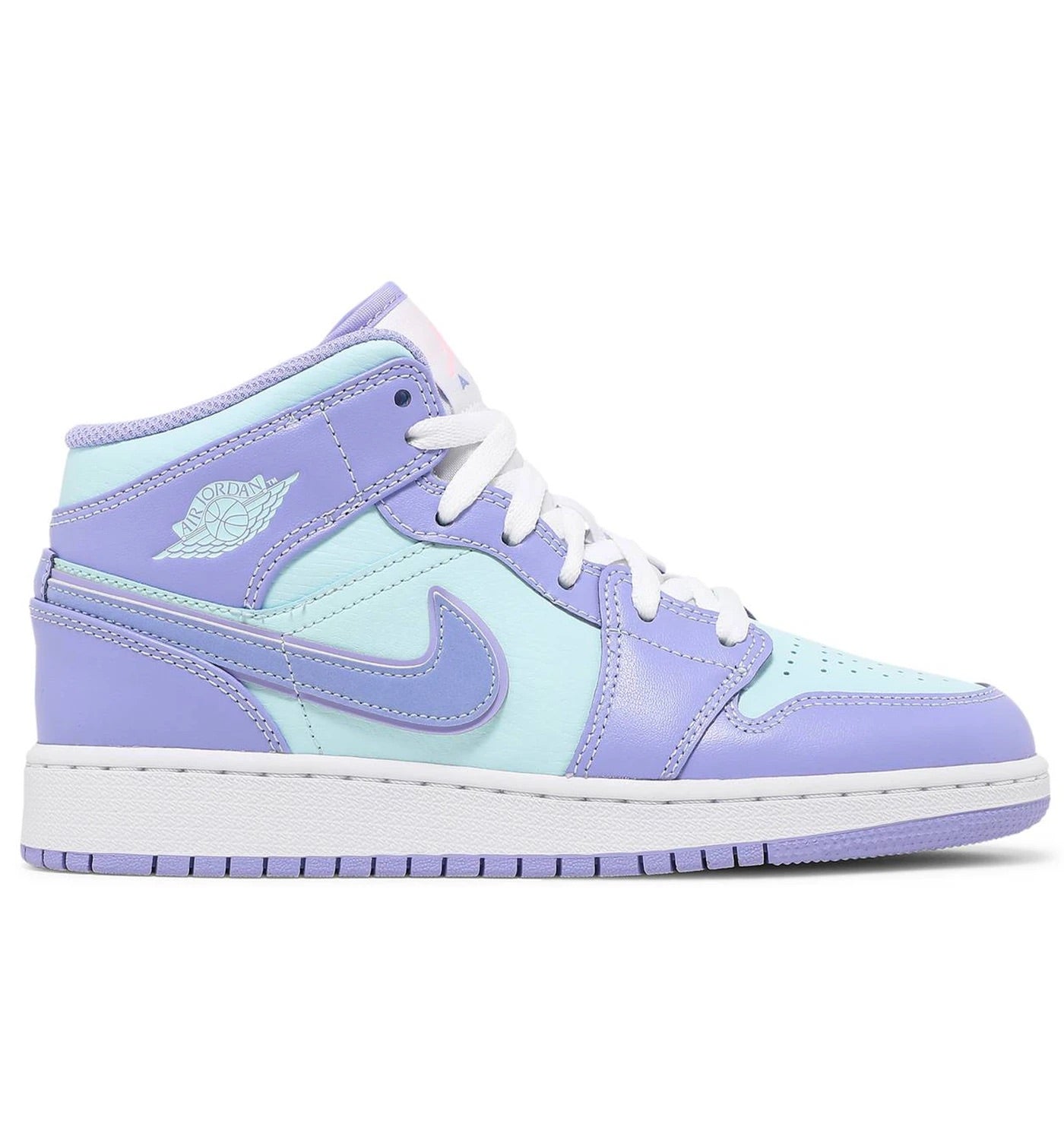 JORDAN 1 MID PURPLE AQUA (GS)