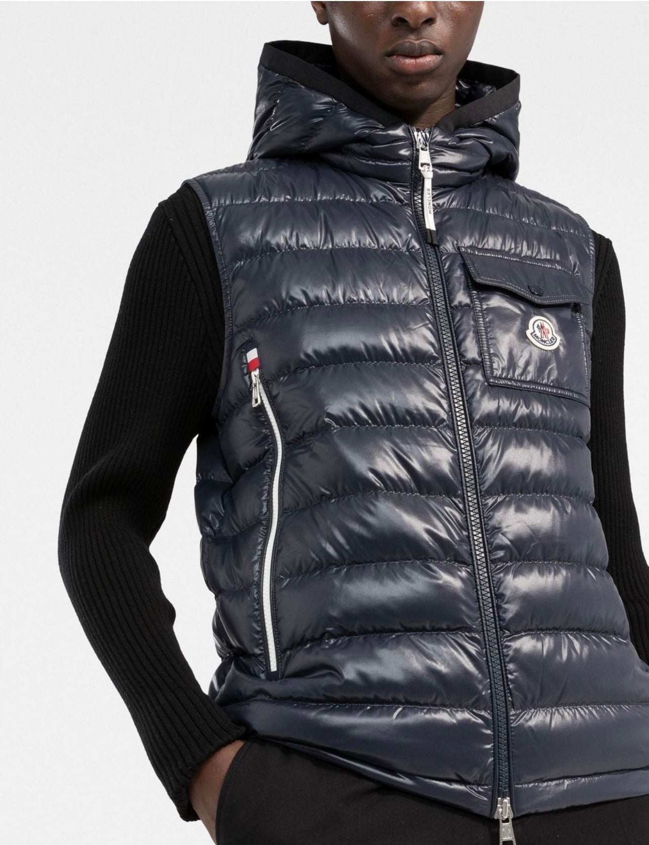 MONCLER PADDED RAGOT GILET ‘NAVY’